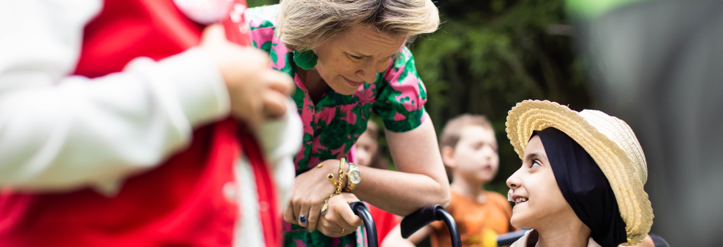 koninklijk bezoek op vakantiekamp